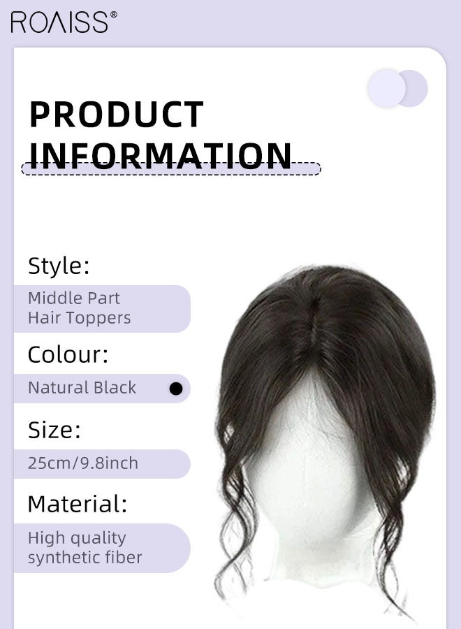 رويس شعر علوي غير مرئي مع غرة للنساء، مشبك شعر على شكل غرة، قطع شعر شبكية داخلية حريرية لتغطية الشعر الخفيف وتساقط الشعر، شعر رمادي، أسود طبيعي، - Image 2