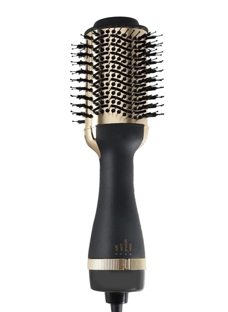 GREBON 1200 Watt Hair Dryer Brush Ceramic Dryer and Styler 2 in 1, Professional Steam and Infrared Hair Dryer, Hot Air Brush & Styler Oval Barrel Blow, Electric Comb One Step Hair Dryer with Negative Ion - Image 1