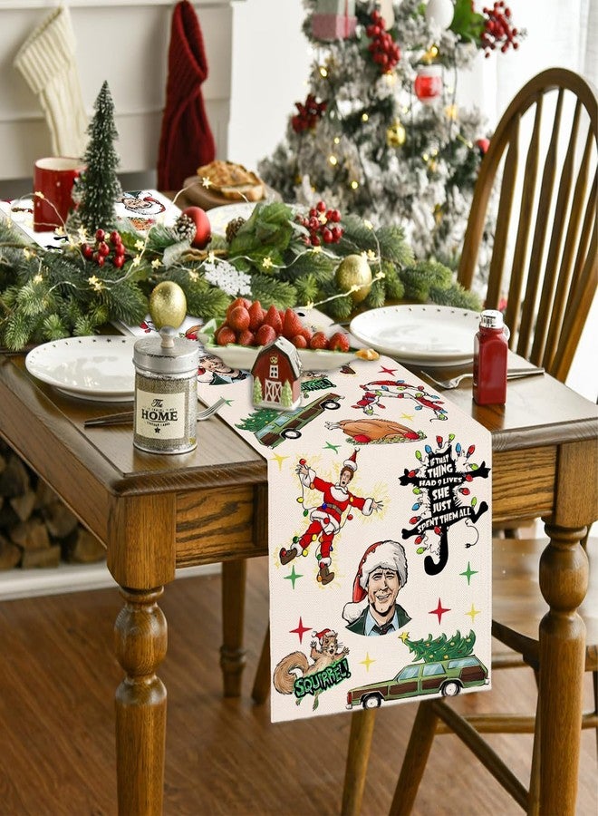 Yarcooly Christmas Table Runner 13×72 Inch New Year Xmas Home Party Decor - Image 3