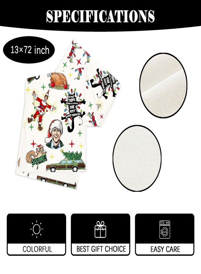 Yarcooly Christmas Table Runner 13×72 Inch New Year Xmas Home Party Decor - Image 2