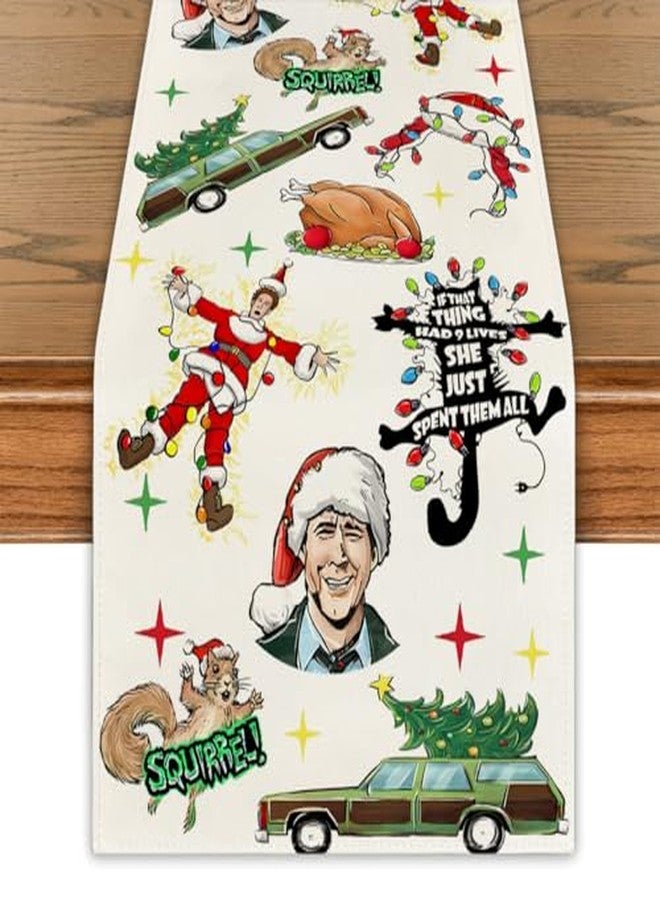 Yarcooly Christmas Table Runner 13×72 Inch New Year Xmas Home Party Decor - Image 1