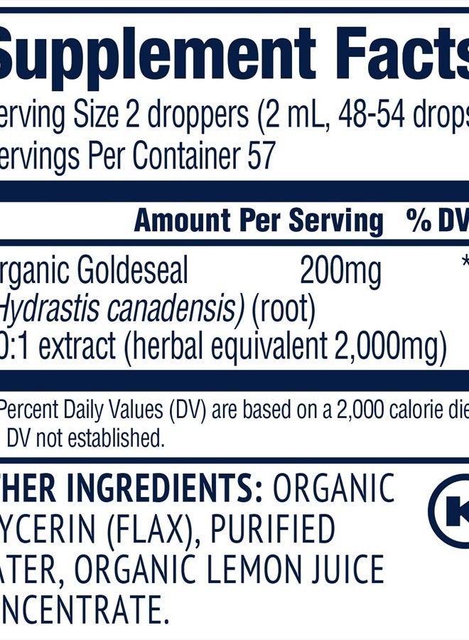 Vimergy Goldenseal Dietary Supplement – Fast-Absorbing Water Extract – 10:1 Extract of 200mg Goldenseal – USDA Certified Organic, Vegan, Kosher – 115 mL (57 Servings) - Image 5