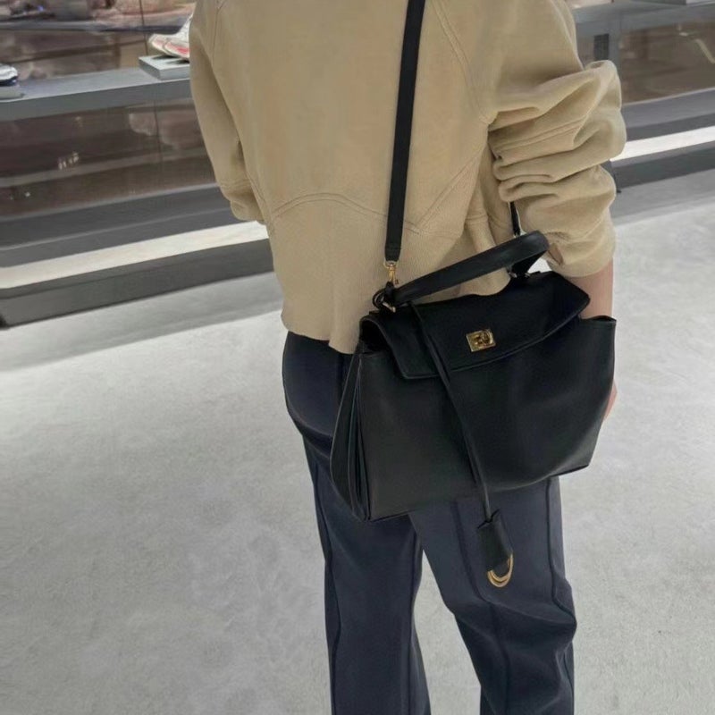 New Color [First Layer Cowhide High-End Rodeo2024 Spring And Kelly Bag Large Capacity Commuter Bag Lazy Style - Image 4