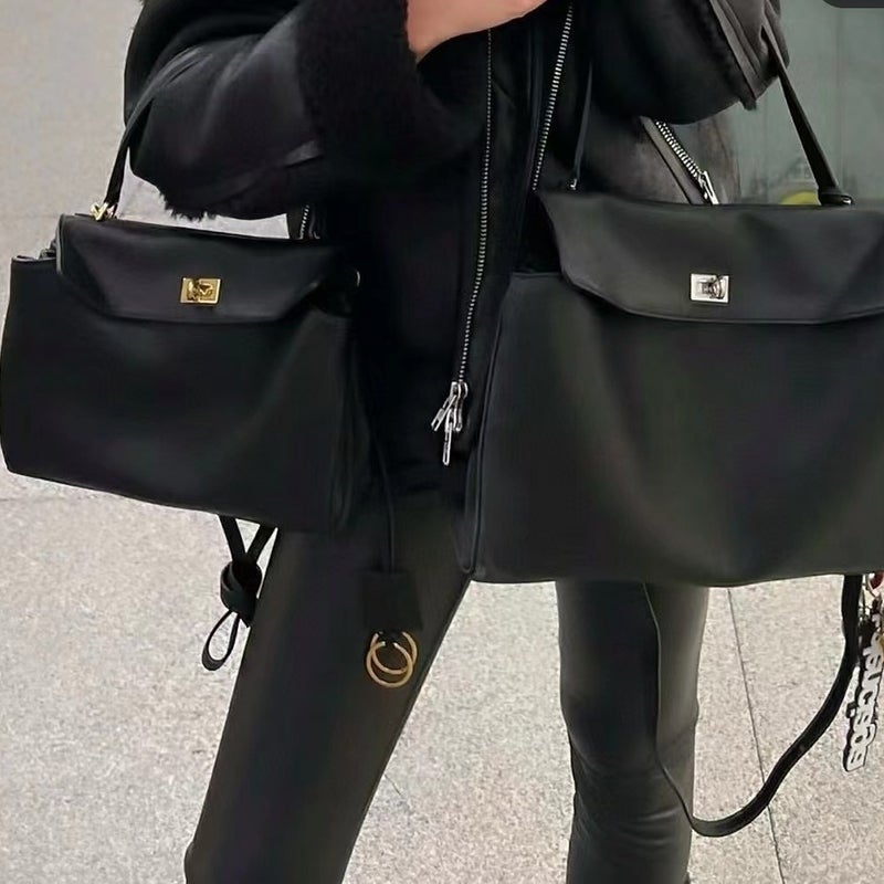 New Color [First Layer Cowhide High-End Rodeo2024 Spring And Kelly Bag Large Capacity Commuter Bag Lazy Style - Image 2