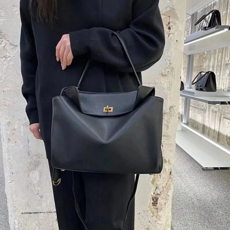 New Color [First Layer Cowhide High-End Rodeo2024 Spring And Kelly Bag Large Capacity Commuter Bag Lazy Style - Image 3