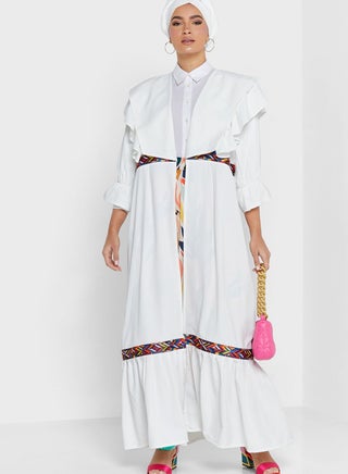 Ruffled Puff Sleeve Layer On