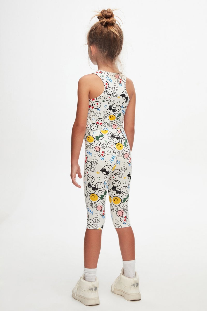 Lovetti Cute Faces Girls Patterned Knee-Length Capri  - Image 4
