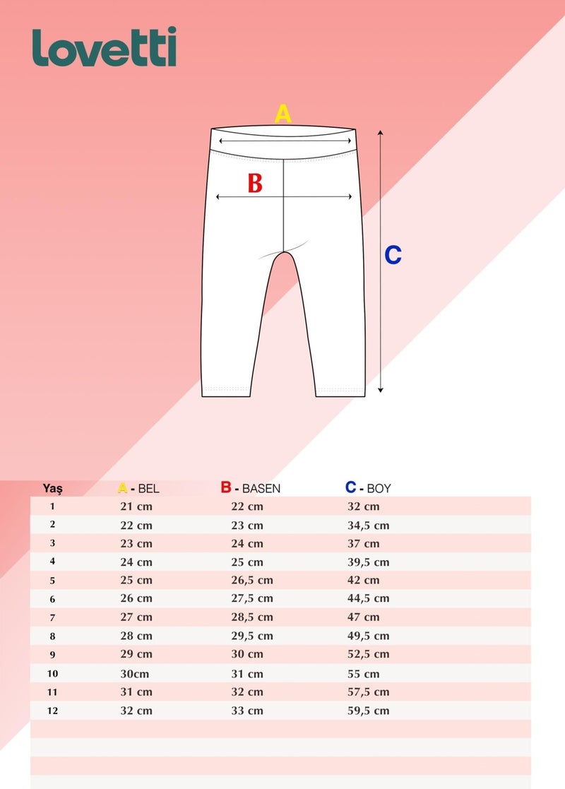 Lovetti Cute Faces Girls Patterned Knee-Length Capri  - Image 2