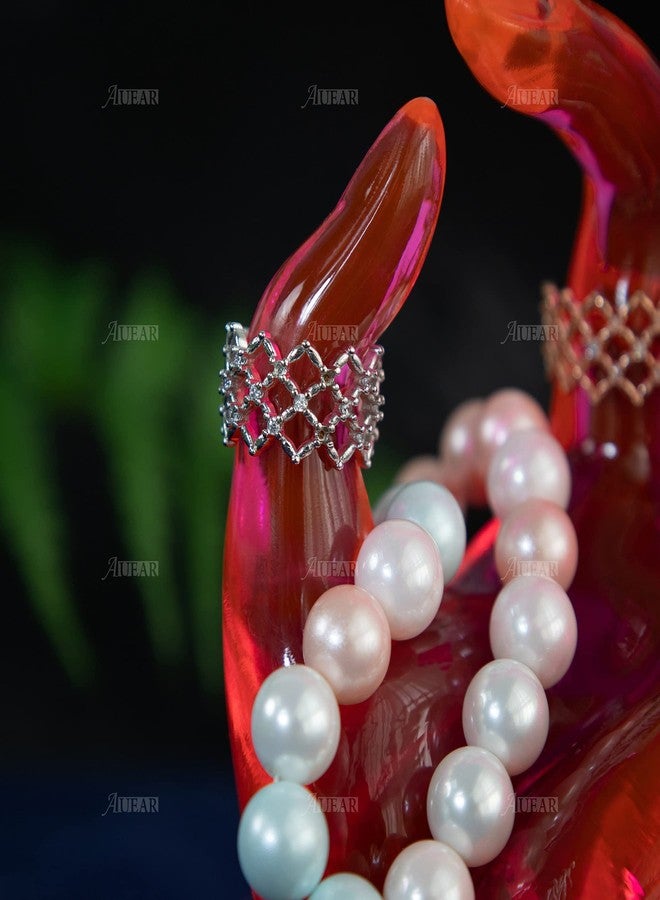 AUEAR, 1 Pack Hand Form Jewelry Display Holder OK Shape Stand Support for Bracelet Ring Watch Key Home Organization Pink - Image 5