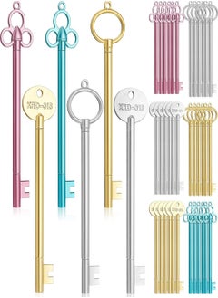 Y&D Key Shape Pen 48Pcs Vintage Gel Ink Pens lovely Novelty Black Fine Point for Office Stationary School Supplies Metal Texture Signature Graduation Gifts Student Rewards Stationery  - Image 1