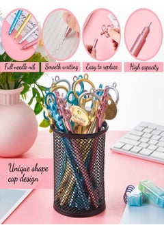 Y&D Key Shape Pen 48Pcs Vintage Gel Ink Pens lovely Novelty Black Fine Point for Office Stationary School Supplies Metal Texture Signature Graduation Gifts Student Rewards Stationery  - Image 2