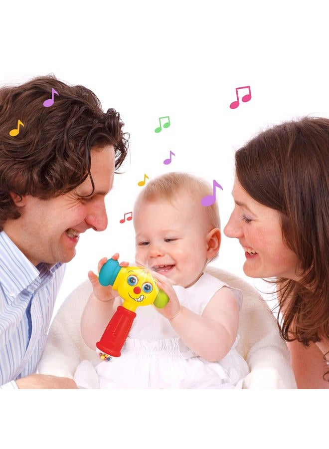 Stone and Clark Toy Hammer w/Lights, Learning Mode Music Mode – Baby Hammer Toy Plays 6 Short Kids' Songs, Counts 1-10 w/Baby, Changes Funny Expressions Lights Up – for Kids 12 Months Older - Image 5