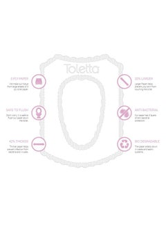 Toletta Toletta Disposable Toilet Seat Covers, protects from germs, Large and thick 3-Ply Biodegradable paper, for travel, work, school and family, 5 toilet covers  - Image 3