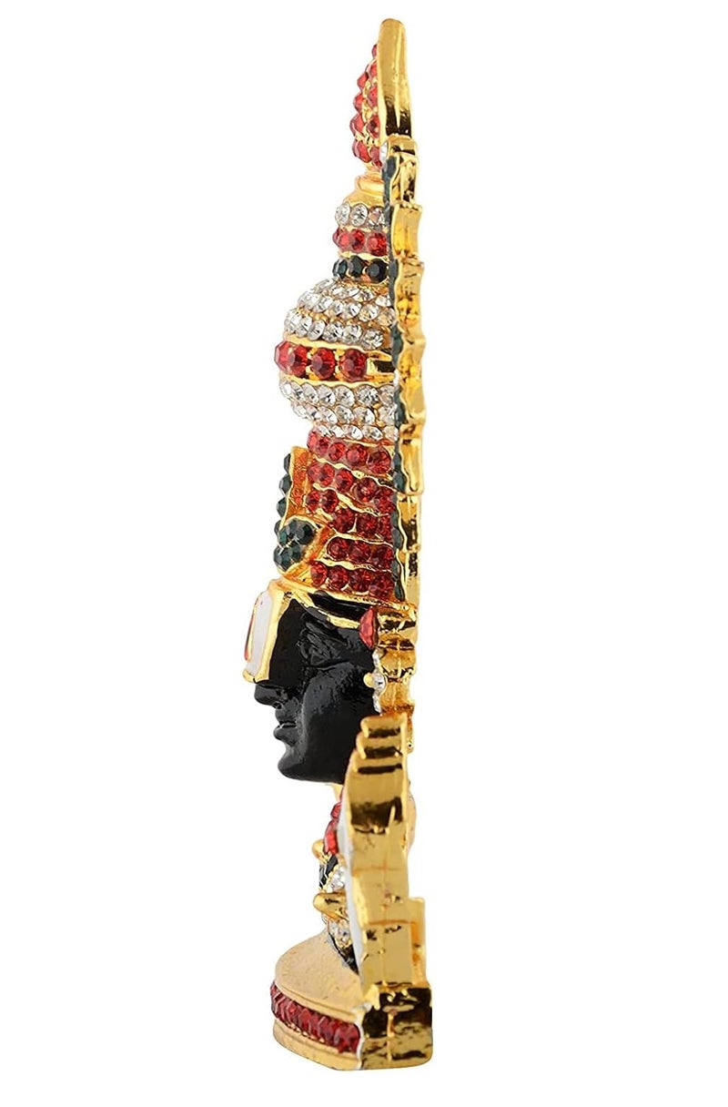 GCT Tirupati Balaji Idol Lord Venkateswara Idol B186 Black Color Metal Statue for Home Dcor Car Dashboard Mandir Pooja Murti Temple Puja Office Table Showpiece - Image 4