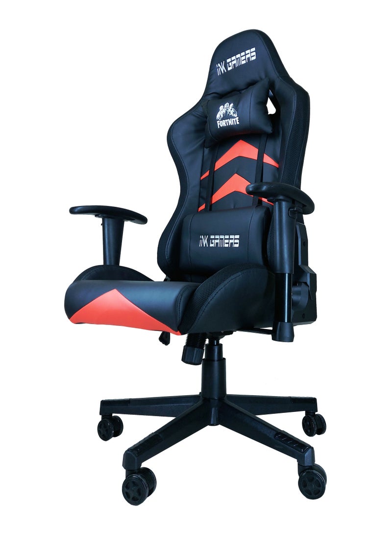 INK GAMERS Gaming Chair  With RGB Lights, Ergonomic Design, High Back, Reclining Function, Neck And Lumbar Support, Silent Casters - Ideal For Gaming, Racing, Office And Computer Use - Image 1