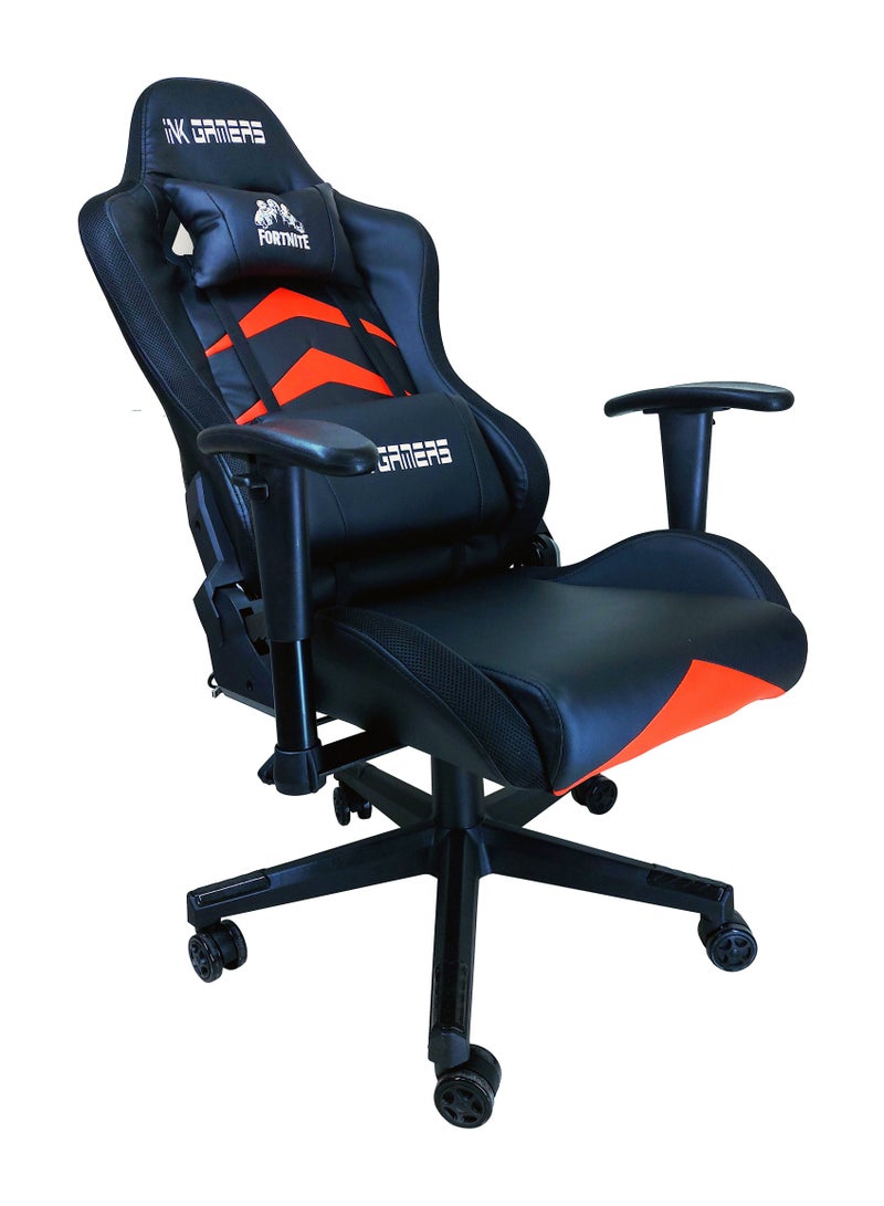 INK GAMERS Gaming Chair  With RGB Lights, Ergonomic Design, High Back, Reclining Function, Neck And Lumbar Support, Silent Casters - Ideal For Gaming, Racing, Office And Computer Use - Image 5