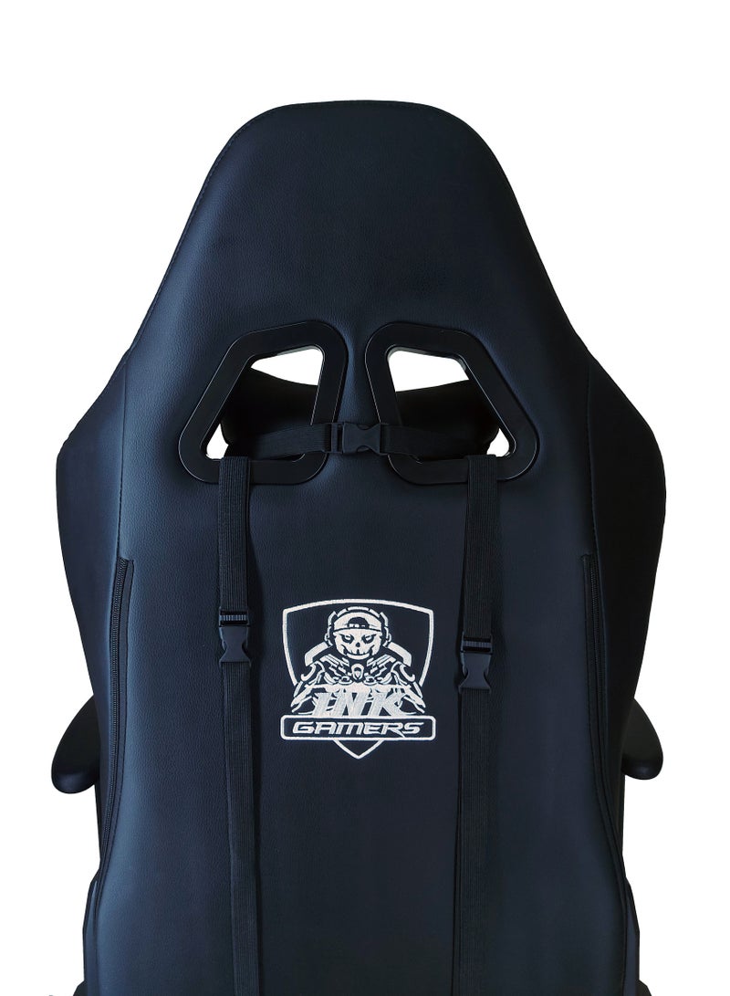 INK GAMERS Gaming Chair  With RGB Lights, Ergonomic Design, High Back, Reclining Function, Neck And Lumbar Support, Silent Casters - Ideal For Gaming, Racing, Office And Computer Use - Image 3