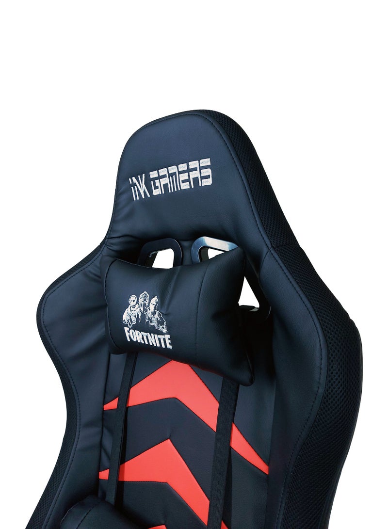 INK GAMERS Gaming Chair  With RGB Lights, Ergonomic Design, High Back, Reclining Function, Neck And Lumbar Support, Silent Casters - Ideal For Gaming, Racing, Office And Computer Use - Image 4