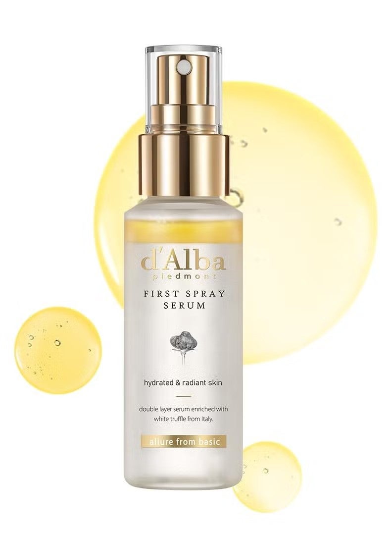 دالبا پيدمونت d'alba Piedmont Italian White Truffle First Spray Serum (Vegan) ، مصل ترطيب لامع ضباب الوجه ، dalbamist ، حزمة من 1 ، 3.38 أوقية فلورية - Image 1