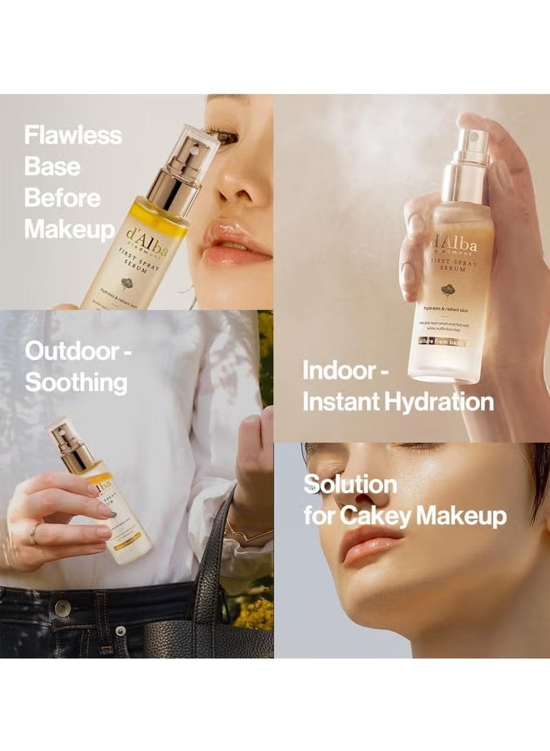 دالبا پيدمونت d'alba Piedmont Italian White Truffle First Spray Serum (Vegan) ، مصل ترطيب لامع ضباب الوجه ، dalbamist ، حزمة من 1 ، 3.38 أوقية فلورية - Image 2