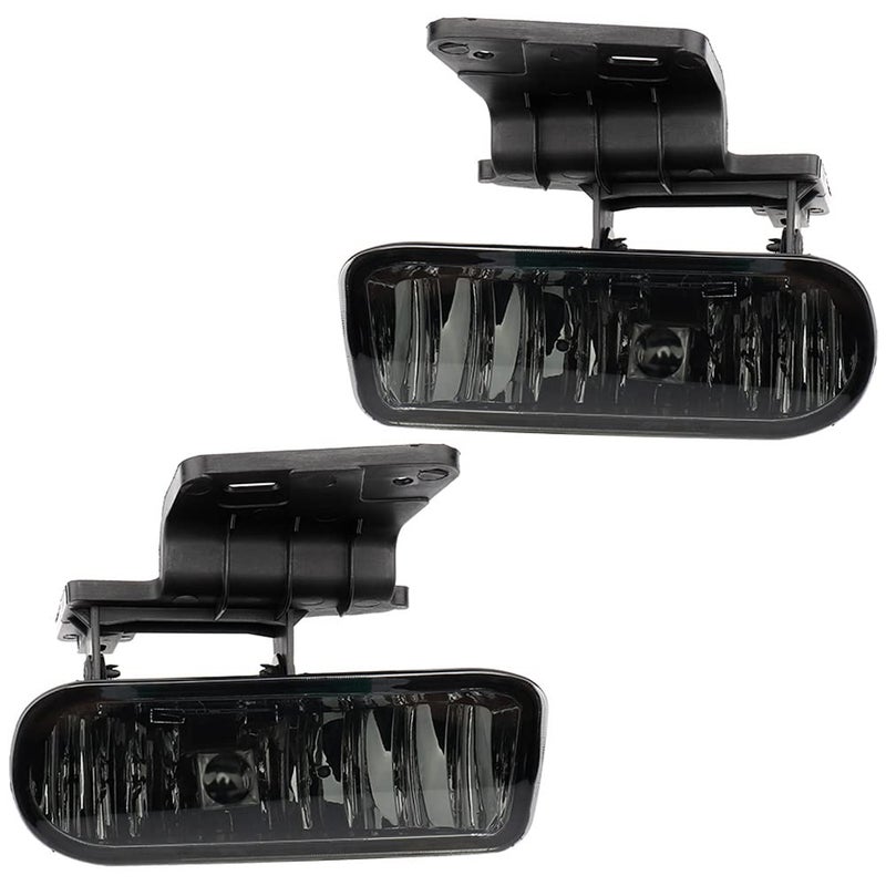 MAYASAF Smoked Lens Fog Light Pair of Bumper Fog Lamp Assembly Compatible for 19992002 Silverado 150025003500 20002006 Suburban Tahoe Exclude Z71