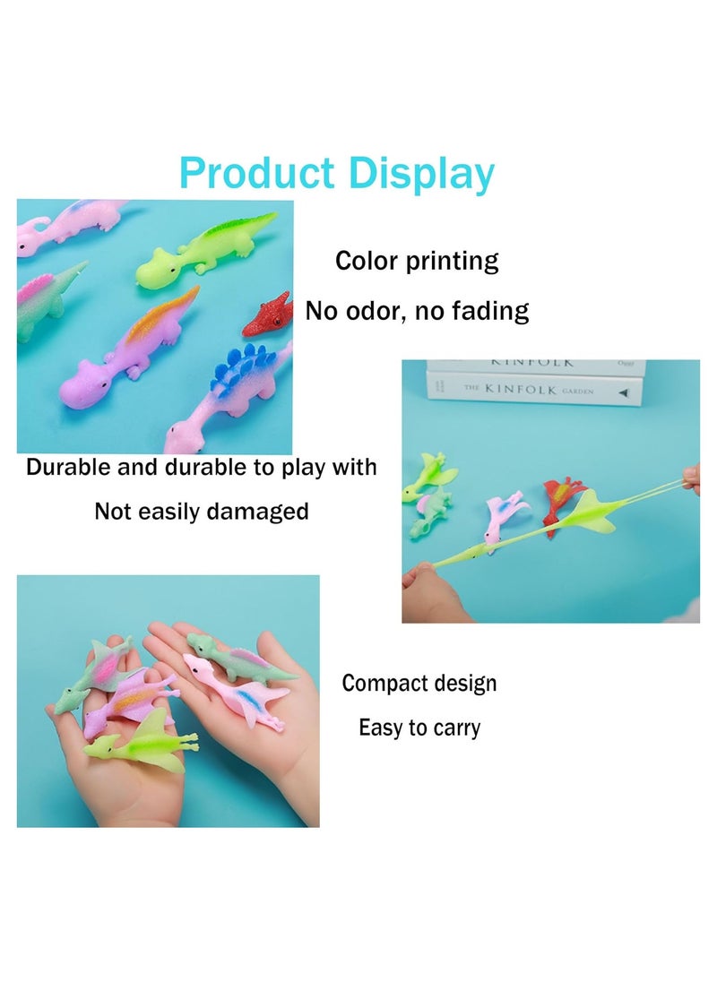 Generic 35pcs Stretchy Dinosaur Slingshot Finger Toys - Flying Dragon Party Favors, Unisex Goodie Bag Fillers for Kids, Teens & Adults, Perfect Decompression Toys and Stocking Stuffers.  - Image 3