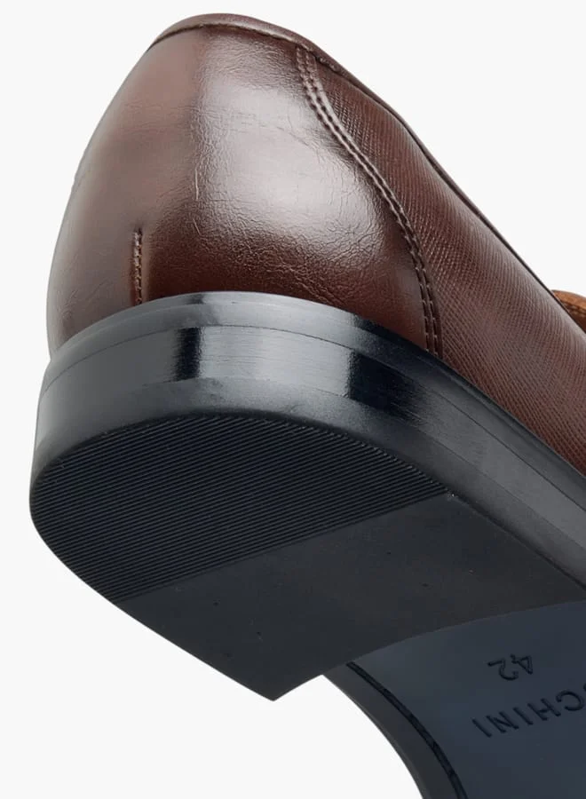 دوتشيني Men's Metal Accent Slip-On Loafers