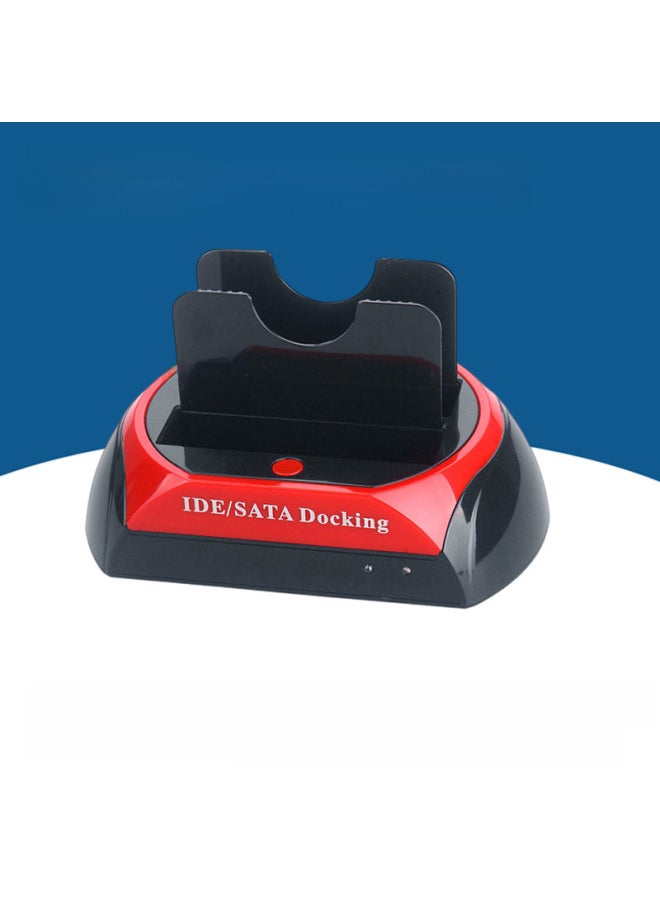 Generic - Supply Multi-function Hard Disk Base 2.5 3.5 IDE + SATA Dual Interface Dual Disk Dual Use All-purpose Hard Disk Base-Color:Red And Black ] - Image 1