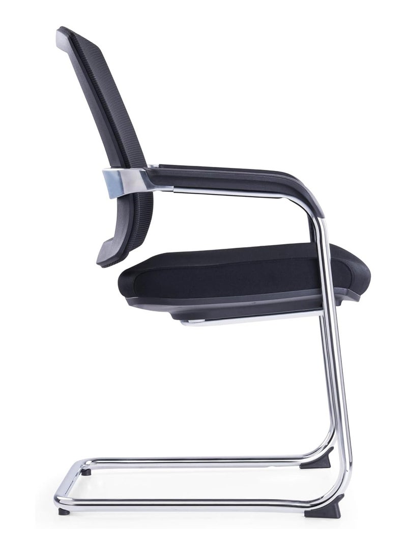 Kaliber Viz Visitor Chair - Ergonomic Design with Mesh Back and Padded Seat for Optimal Comfort and Posture Support during Meetings and Conferences in the Workplace - Image 3