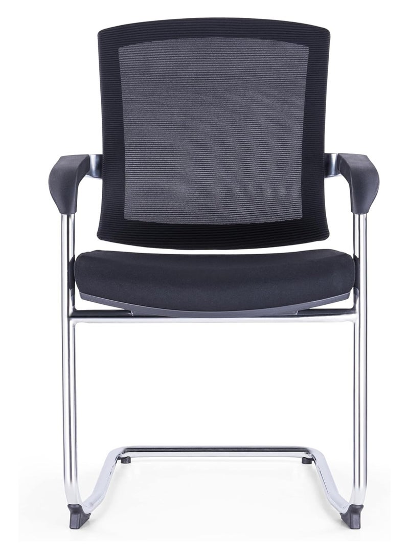 Kaliber Viz Visitor Chair - Ergonomic Design with Mesh Back and Padded Seat for Optimal Comfort and Posture Support during Meetings and Conferences in the Workplace - Image 1