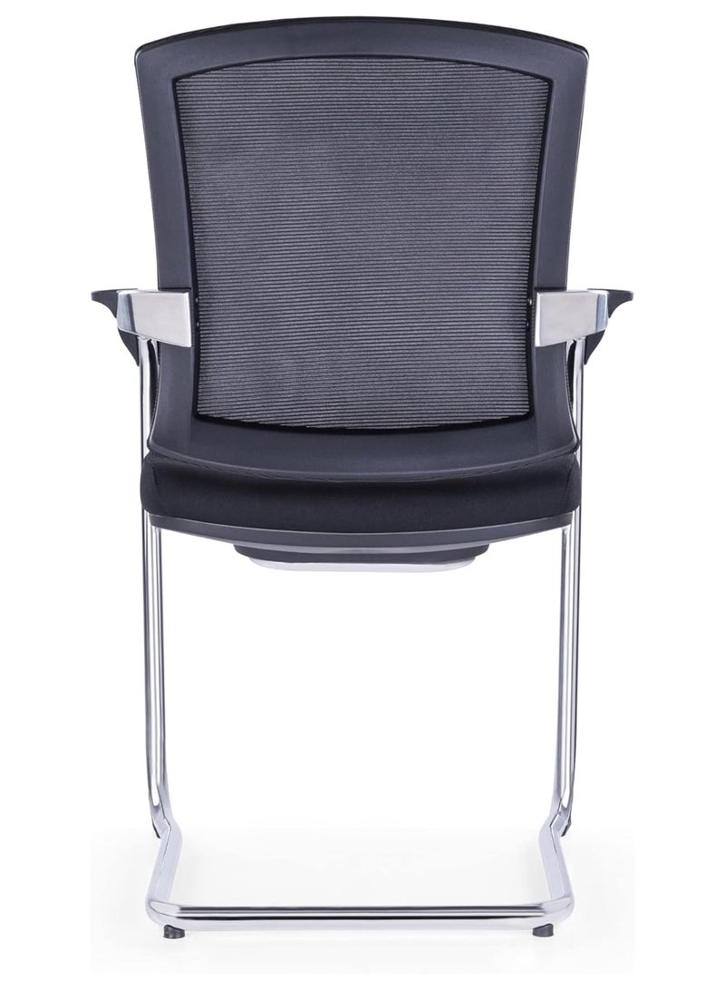 Kaliber Viz Visitor Chair - Ergonomic Design with Mesh Back and Padded Seat for Optimal Comfort and Posture Support during Meetings and Conferences in the Workplace - Image 2