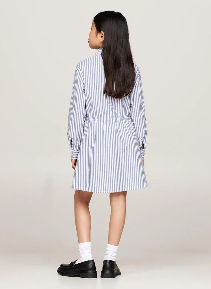 تومي هيلفيغر Youth Striped Midi Dress