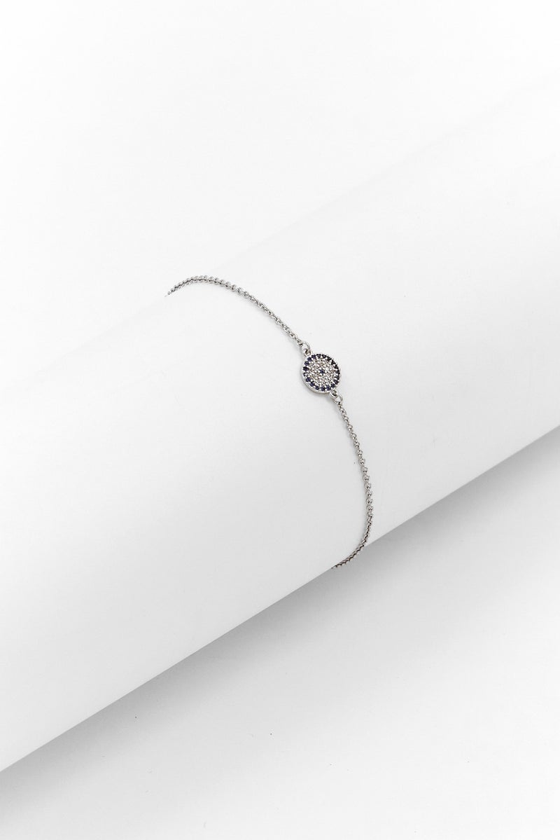 Mestige Women Gemstones Silver Plated Bracelet, Silver  - Image 1