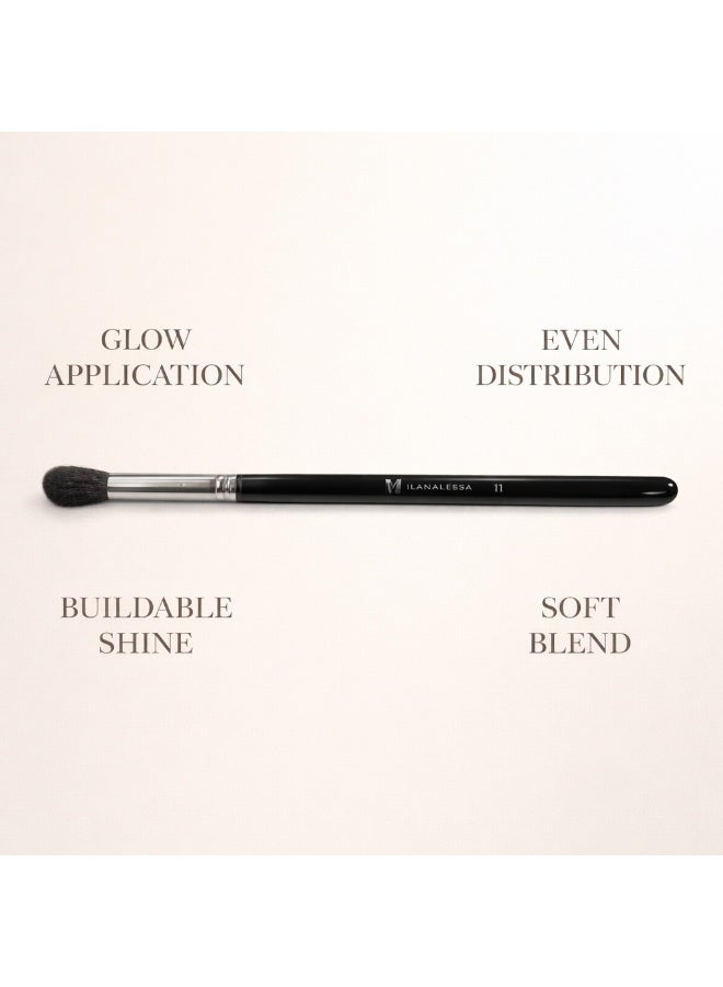 Highlighter Makeup Brush for Face Glow – Soft Blending Brush for Powder & Liquid Highlighter, Precision Cheekbone Highlight, Seamless Glow Application, Professional Makeup Brush - Image 3