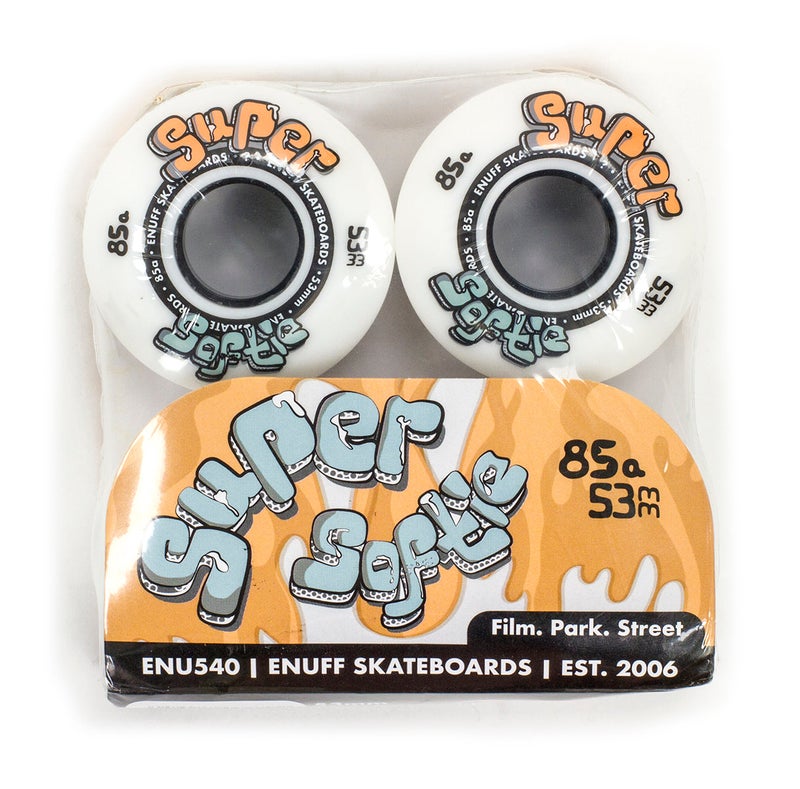 إنوف عجلات لوح التزلج Enuff Super Softie - أبيض 53 مم 85A [مجموعة / 4] - Image 4
