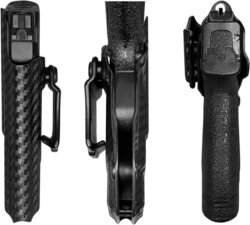 POLE.CRAFT M&P Shield 9MM Holster IWB Kydex Holster Fit: Smith & Wesson M&P Shield Plus / M2.0 / M1.0-9mm/.40 S&W 3.1" Barrel Pistol- Inside Waistband - Image 4