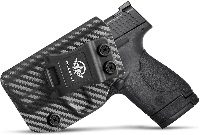 POLE.CRAFT M&P Shield 9MM Holster IWB Kydex Holster Fit: Smith & Wesson M&P Shield Plus / M2.0 / M1.0-9mm/.40 S&W 3.1" Barrel Pistol- Inside Waistband - Image 1