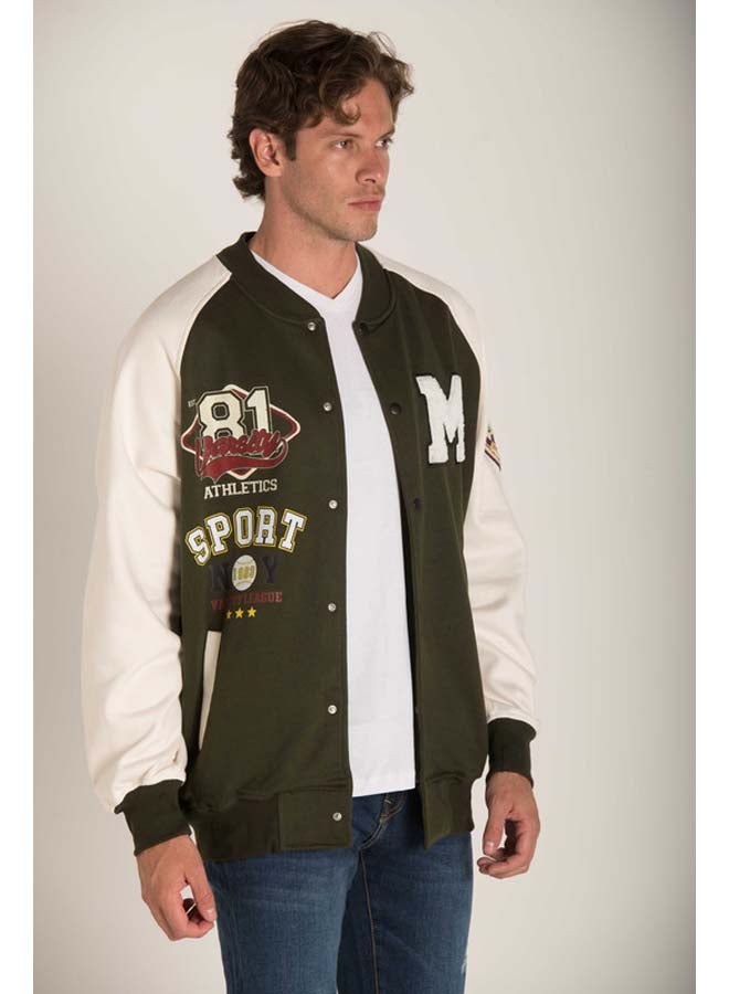 Marco Bergamo Press Buttons Baseball Jacket - Image 4