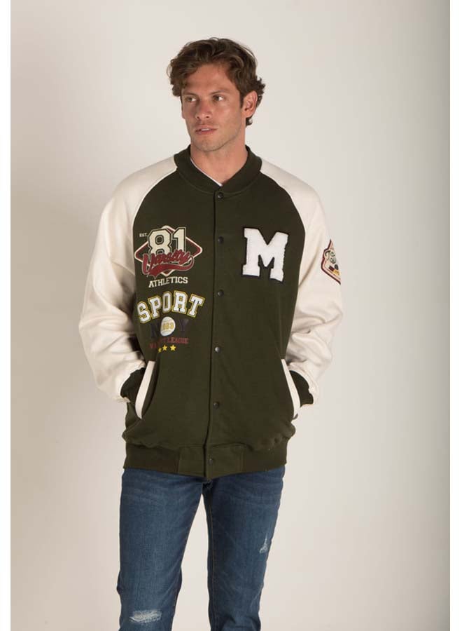 Marco Bergamo Press Buttons Baseball Jacket - Image 3