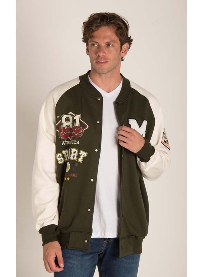 Marco Bergamo Press Buttons Baseball Jacket - Image 1