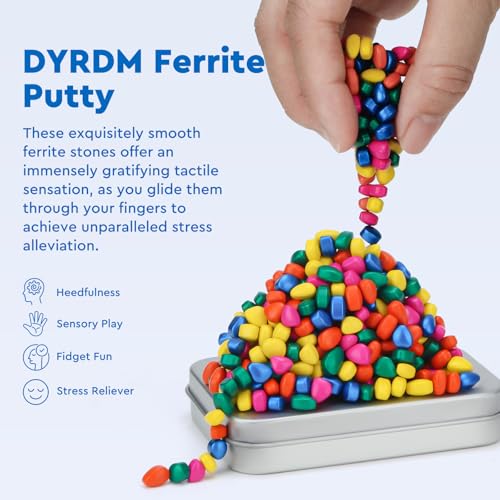 DYRDM 300 Original Ferrite Putty Multicolr Sensory Stones Adult Fidget Stress Relief Desk Office Item Ferrite Stones Stocking Stuffers Gifts - Image 5