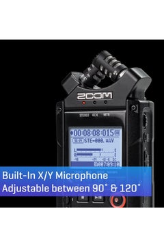 زوم مسجل صوت محمول Zoom H4N Pro أسود بالكامل رباعي المسارات (موديل 2020)، ميكروفونات ستيريو، مدخلان XLR/¼ بوصة، مدخلات جيتار، يعمل بالبطارية، مسجل متعدد المسارات للموسيقى، صوت للفيديو، بودكاست  - Image 5