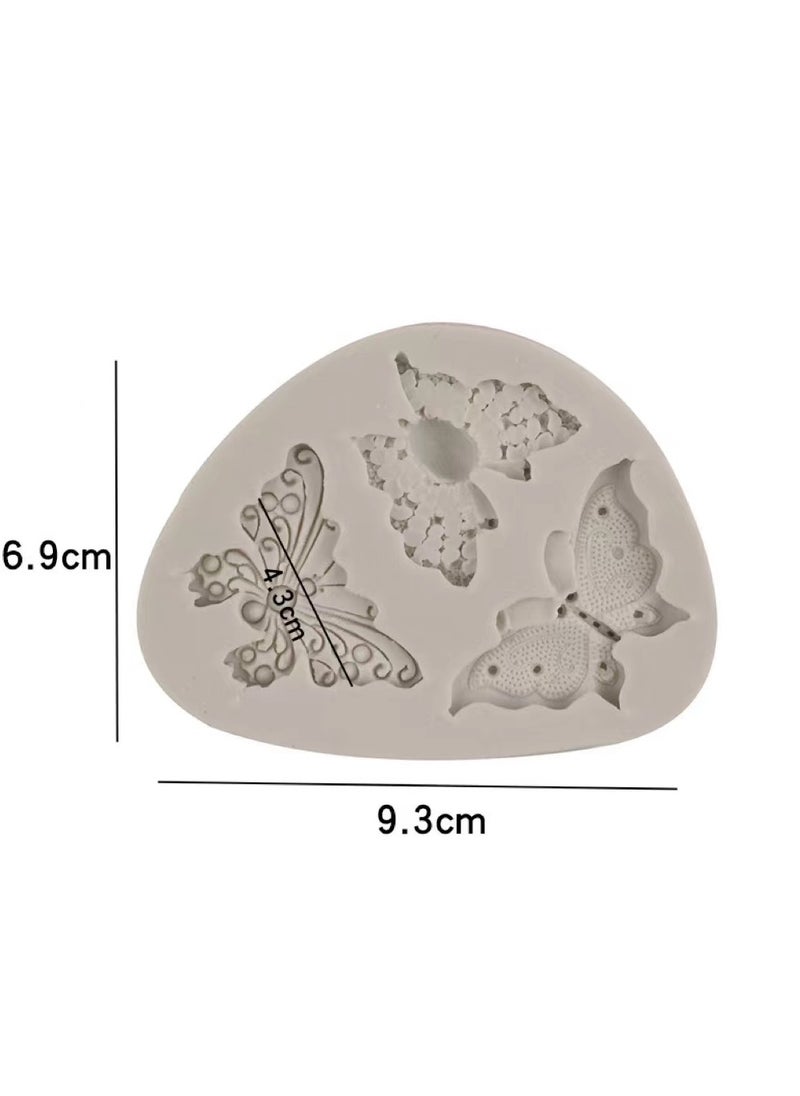 Butterfly Silicone Molds, 3 Design Butterfly Shaped Silicone Molds, 3D Butterfly Themed Baking Mould Tray DIY Baking Tool for Chocolate Cake Dessert Candy Mousse Pastry Candy Polymer