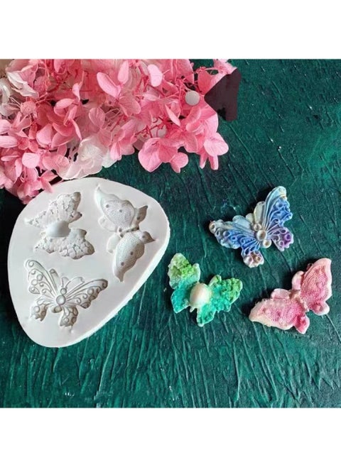 Butterfly Silicone Molds, 3 Design Butterfly Shaped Silicone Molds, 3D Butterfly Themed Baking Mould Tray DIY Baking Tool for Chocolate Cake Dessert Candy Mousse Pastry Candy Polymer