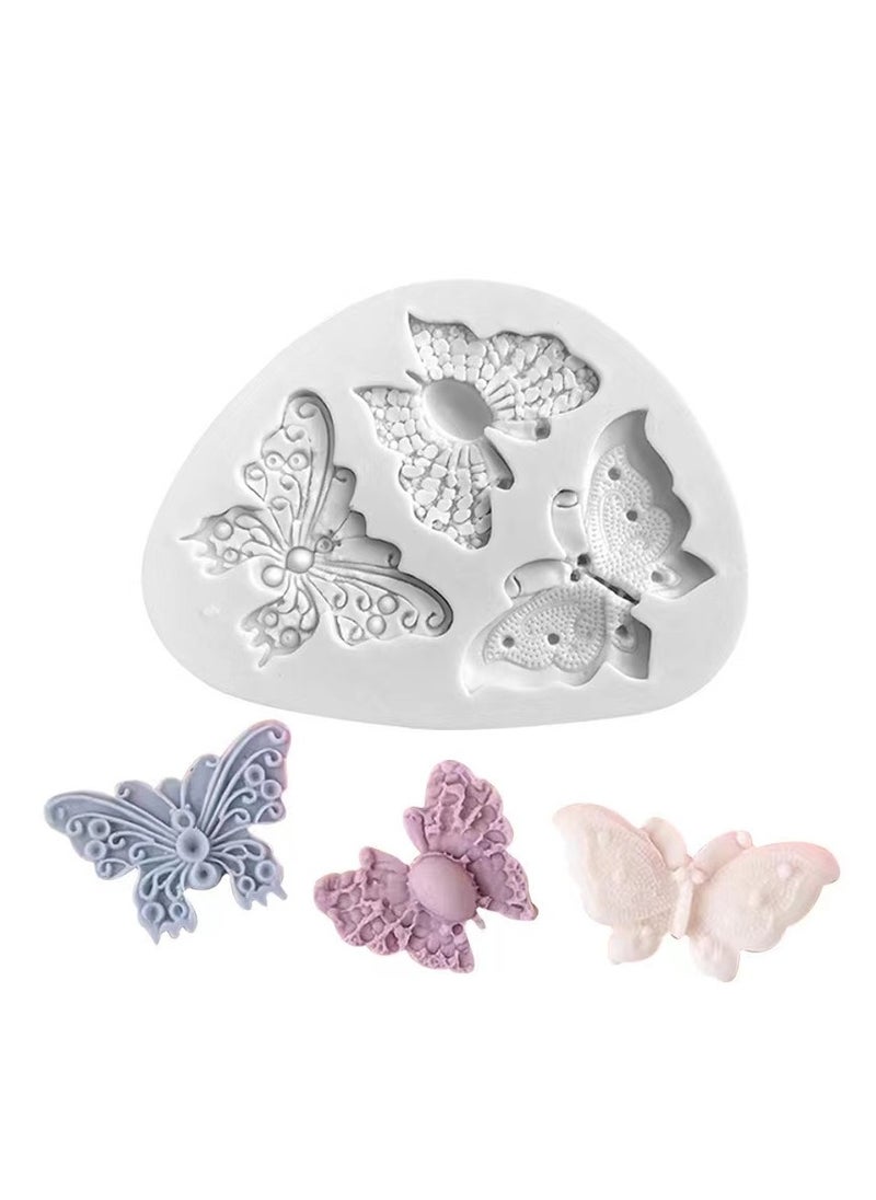 Butterfly Silicone Molds, 3 Design Butterfly Shaped Silicone Molds, 3D Butterfly Themed Baking Mould Tray DIY Baking Tool for Chocolate Cake Dessert Candy Mousse Pastry Candy Polymer