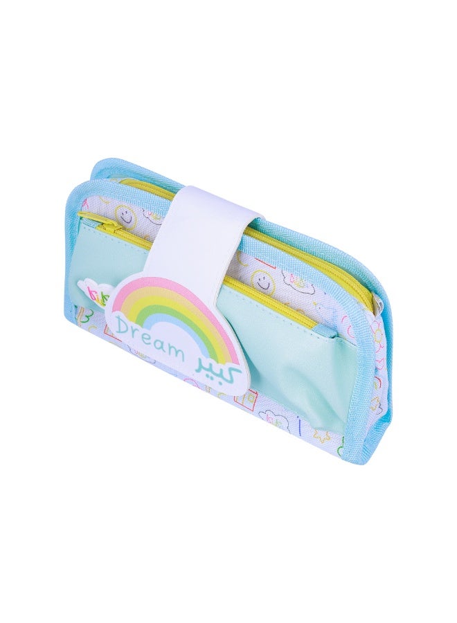 Kika Dream Rainbow Pencil Case – Dual Zipper Kids Stationery Pouch - Image 2