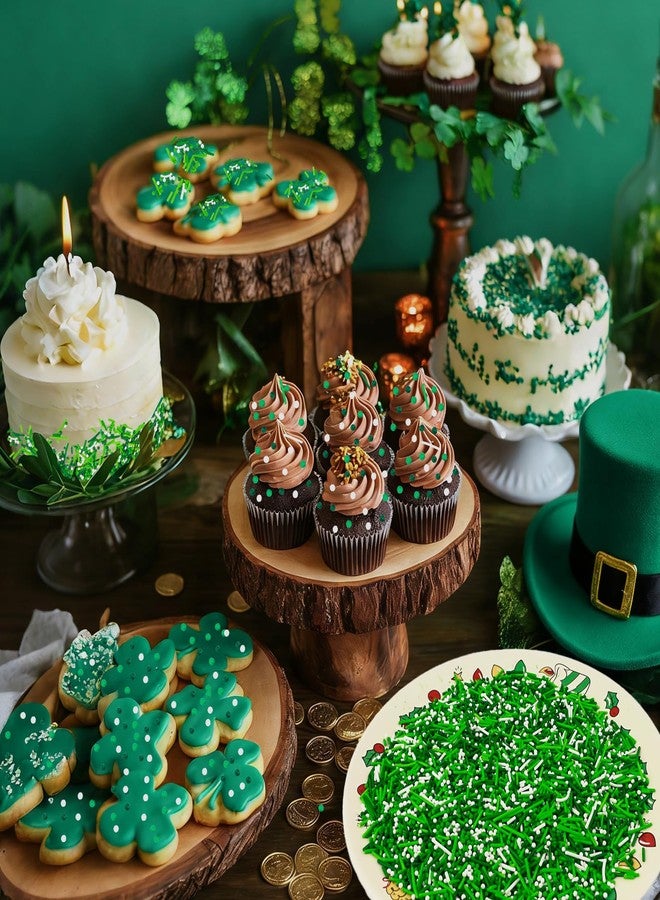 LEBERY St. Patrick's Day Sprinkles 8 Oz Green Sprinkles for Cake Decorating White Green Jimmies Mix Edible Mini Sugar Pearls Sprinkle Sweet Luck Sprinkle St. Patrick's Day Theme Cake Cupcake Dessert Toppings - Image 5