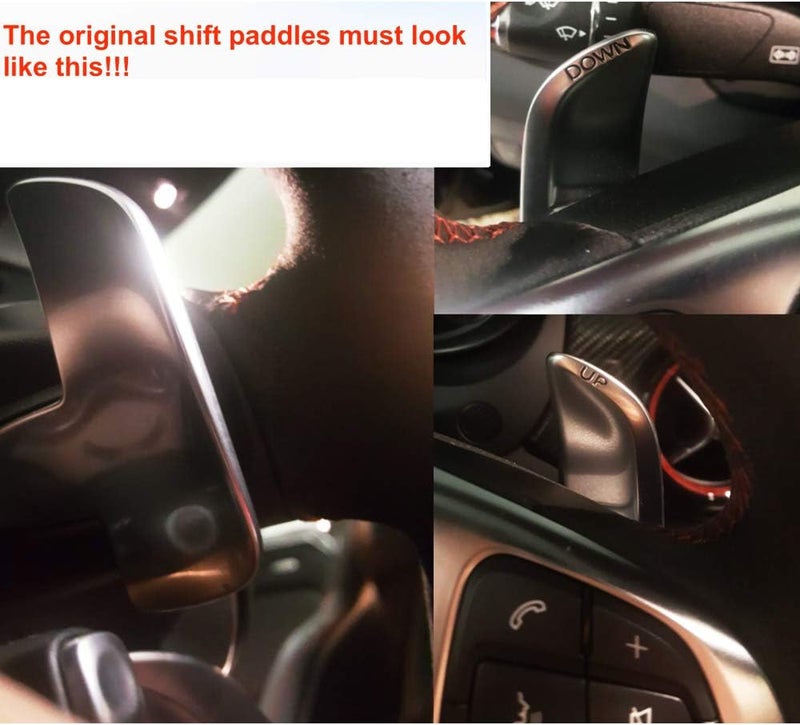 SANRILY Steering Wheel Paddle Shifter Extension for Mercedes Benz 2015-up AMG Models - Black - Image 4