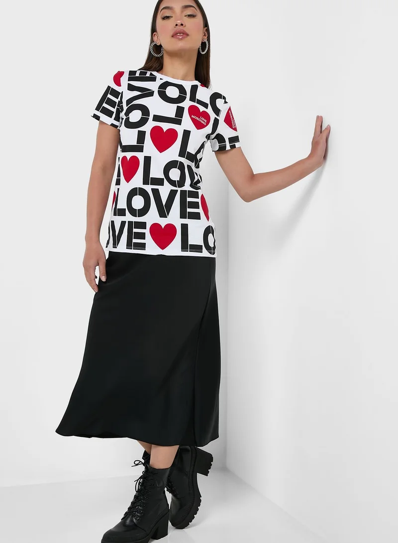 Love Moschino Crew Neck T-Shirt