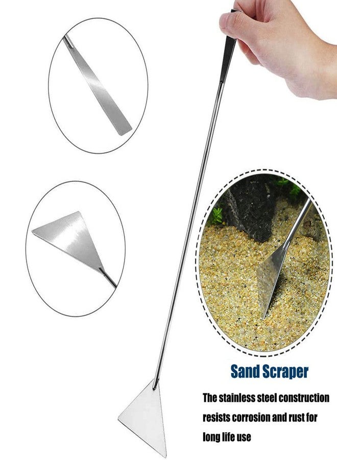 اتول مارت ملعقة تنظيف أحواض السمك من يوتول مارت، مصنوعة من الفولاذ المقاوم للصدأ، طويلة، لتنظيف الرمل والطحالب، أدوات تنظيف أحواض السمك والنباتات، ملحقات لتنسيق أحواض السمك - Image 5